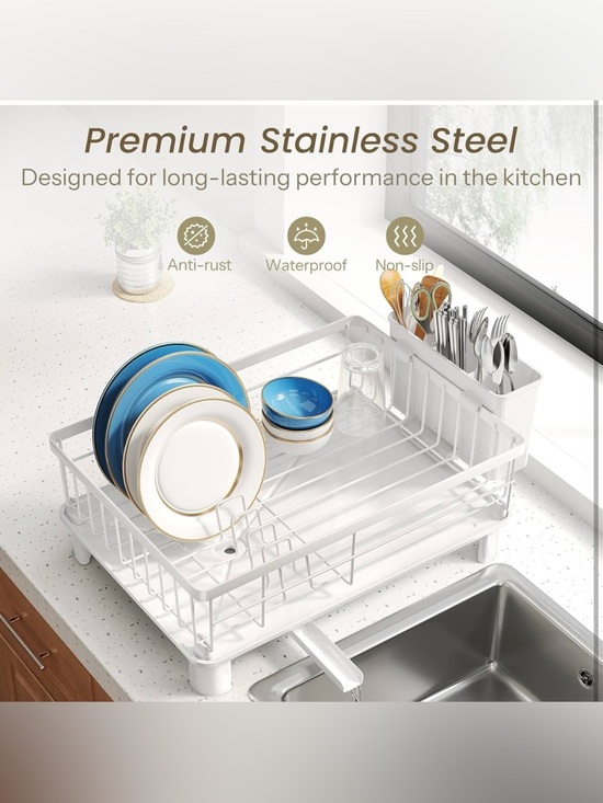 SNTD Dish Drying Rack-white - Picture 5 of 10